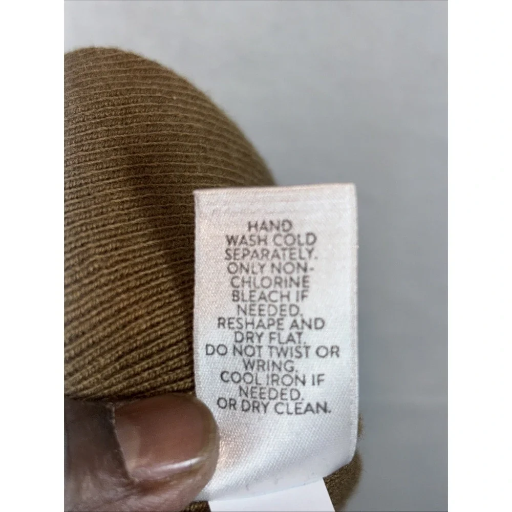 J. Crew Long Open Front Cardigan Sweater Camel‎ Brown Pockets Women's L